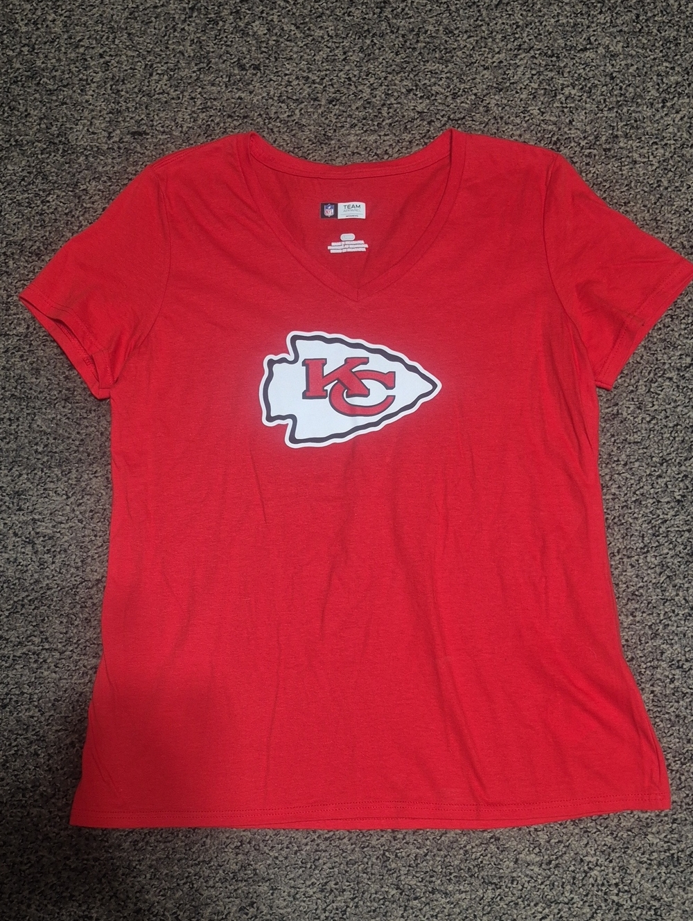 Kansas City Chiefs Red NFL V-Neck Tee